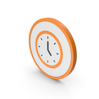 Icon Clock Orange PNG & PSD Images