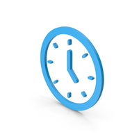 Symbol Clock Blue PNG & PSD Images