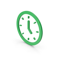 Symbol Clock Green PNG & PSD Images