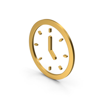 Symbol Clock Gold PNG & PSD Images