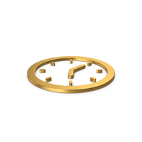 Gold Symbol Clock PNG & PSD Images