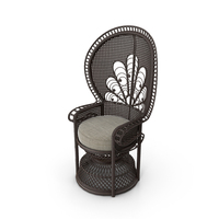 Cane Peacock Armchair PNG & PSD Images