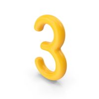 Number 3 Orange PNG & PSD Images