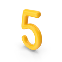 Number 5 Orange PNG & PSD Images