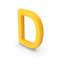 Letter D Orange PNG & PSD Images