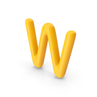 Letter W Orange PNG & PSD Images