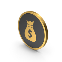 Gold Icon Money Bag PNG & PSD Images
