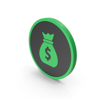 Icon Money Bag Green PNG & PSD Images