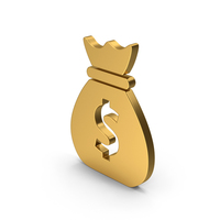 Symbol Money Bag Gold PNG & PSD Images