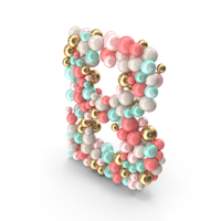 Letter B Made of Balls PNG & PSD Images