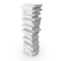 Stack of Books with White Cover PNG & PSD Images