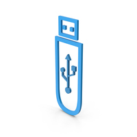 Symbol USB Flash Blue PNG & PSD Images