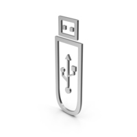 Symbol USB Flash Silver PNG & PSD Images