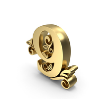 Golden Candle Number 9 PNG & PSD Images