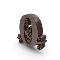 Chocolate Candle Number 0 PNG & PSD Images