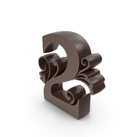 Chocolate Candle Number 2 PNG & PSD Images
