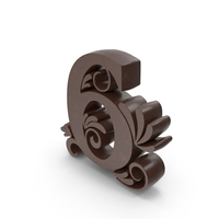 Chocolate Candle Number 6 PNG & PSD Images