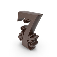 Chocolate Candle Number 7 PNG & PSD Images