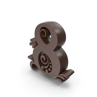 Chocolate Candle Number PNG & PSD Images