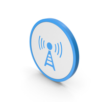 Icon Antenna Blue PNG & PSD Images