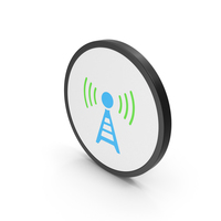 Icon Antenna Blue Green PNG & PSD Images