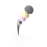 Hip Thigh Bone Implant Dismantle Separated PNG & PSD Images