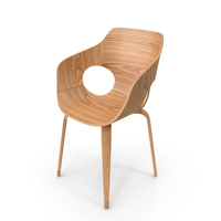 Curved Oak Chair PNG & PSD Images