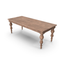 Turned Legs Table PNG & PSD Images