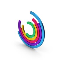 Circular Chart Colored Metallic PNG & PSD Images