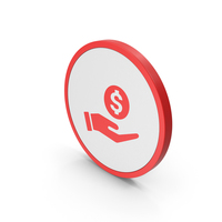 Icon Hand Money Red PNG & PSD Images