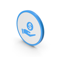 Icon Hand Money Blue PNG & PSD Images