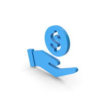 Symbol Money In Hand Blue PNG & PSD Images