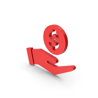 Symbol Money In Hand Red PNG & PSD Images
