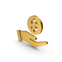 Symbol Money In Hand Gold PNG & PSD Images