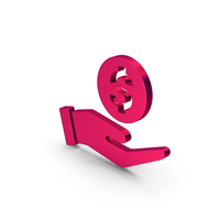 Symbol Money In Hand Metallic PNG & PSD Images
