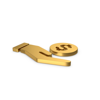 Gold Symbol Money In Hand PNG & PSD Images
