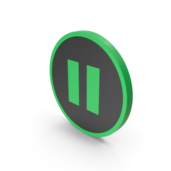 Icon Pause Button Green PNG & PSD Images