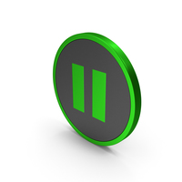 Icon Pause Button Metallic PNG & PSD Images