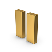 Symbol Pause Button Gold PNG & PSD Images