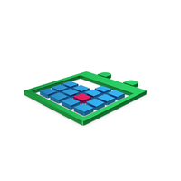 Symbol Calendar Green Blue Metallic PNG & PSD Images