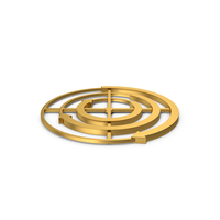 Gold Circular Arrows Chart Symbol PNG & PSD Images