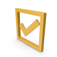 Check Mark Yellow PNG & PSD Images