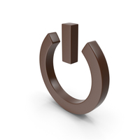 Power Icon Brown 01 PNG & PSD Images