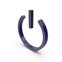 Power Icon Dark Blue PNG & PSD Images