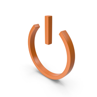 Power Icon Orange PNG & PSD Images