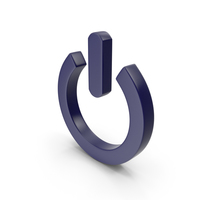 Power Icon Dark Blue PNG & PSD Images