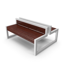 Bench Cherry Wood Steel PNG & PSD Images