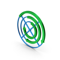 Circular Chart Green Metallic PNG & PSD Images