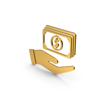 Symbol Banknotes In Hand Gold PNG & PSD Images