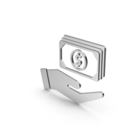 Symbol Banknotes In Hand Silver PNG & PSD Images